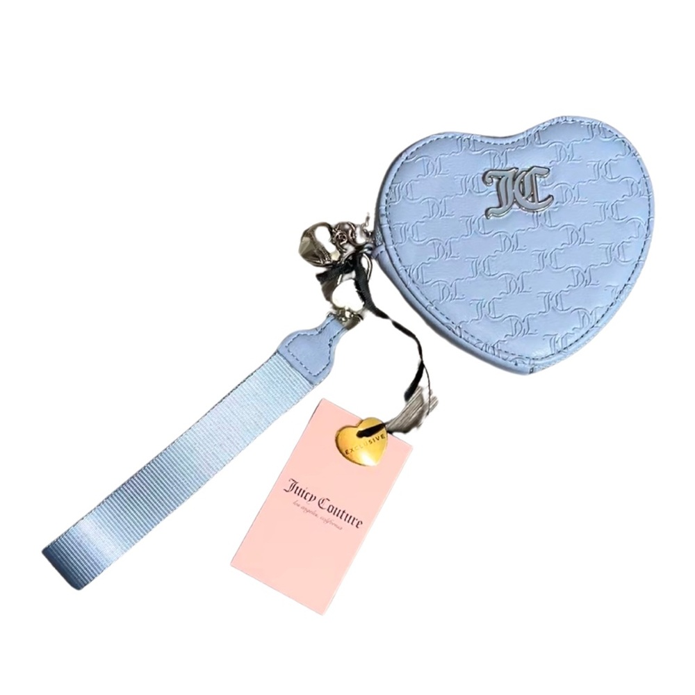 NWT Juicy Couture | Blue Heart Wristlet & Card Holder